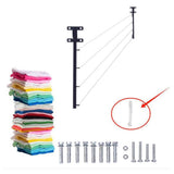 Maxbell Wall Mounted Clothesline Clothes Airer Laundry for Air Drying Clothing