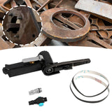 Maxbell Air Belt Sander Sanding Machine for Metal Polishing Deburring Air Compressor 10mm B