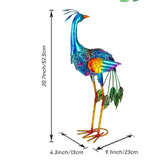 Maxbell Peacock Statue DIY Decorative Craft Animal Sculpture for Garden Balcony Lawn