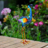 Maxbell Peacock Statue DIY Decorative Craft Animal Sculpture for Garden Balcony Lawn
