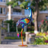 Maxbell Peacock Statue DIY Decorative Craft Animal Sculpture for Garden Balcony Lawn