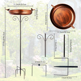 Maxbell Outdoor Bird Bath Novelty Easy to Assemble with Stake for Outside Lawn Patio