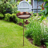 Maxbell Iron Bird Bath for Outdoor Rustic Garden Supplies for Outside Backyard Patio