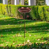 Maxbell Garden Bird Bath Novelty Stand Weatherproof 5 Pronged Base for Lawn Backyard