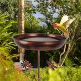 Maxbell Garden Bird Bath Novelty Stand Weatherproof 5 Pronged Base for Lawn Backyard
