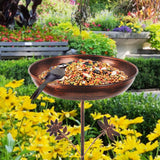 Maxbell Garden Bird Bath Novelty Stand Weatherproof 5 Pronged Base for Lawn Backyard