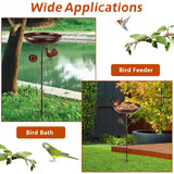 Maxbell Garden Bird Bath Novelty Stand Weatherproof 5 Pronged Base for Lawn Backyard