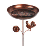 Maxbell Iron Bird Bath for Outdoor Rustic Multipurpose Birdfeeder for Courtyard Lawn