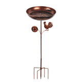 Maxbell Iron Bird Bath for Outdoor Rustic Multipurpose Birdfeeder for Courtyard Lawn