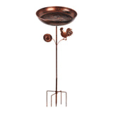 Maxbell Iron Bird Bath for Outdoor Rustic Multipurpose Birdfeeder for Courtyard Lawn