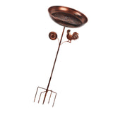 Maxbell Iron Bird Bath for Outdoor Rustic Multipurpose Birdfeeder for Courtyard Lawn