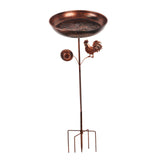 Maxbell Iron Bird Bath for Outdoor Rustic Multipurpose Birdfeeder for Courtyard Lawn