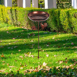 Maxbell Iron Bird Bath for Outdoor Rustic Multipurpose Birdfeeder for Courtyard Lawn