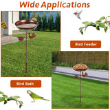 Maxbell Iron Bird Bath for Outdoor Rustic Multipurpose Birdfeeder for Courtyard Lawn