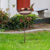 Maxbell Iron Bird Bath for Outdoor Rustic Multipurpose Birdfeeder for Courtyard Lawn