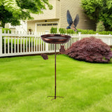 Maxbell Garden Standing Bird Bath for Wild Bird Watchers Multifunctional 13x33.8inch