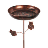 Maxbell Iron Bird Bath for Outdoor Modern 5 Prongs Base Stake for Backyard Courtyard