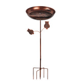 Maxbell Iron Bird Bath for Outdoor Modern 5 Prongs Base Stake for Backyard Courtyard