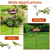 Maxbell Iron Bird Bath for Outdoor Modern 5 Prongs Base Stake for Backyard Courtyard