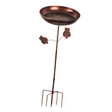 Maxbell Iron Bird Bath for Outdoor Modern 5 Prongs Base Stake for Backyard Courtyard
