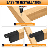 Maxbell 4Pcs Pergola Brackets with Screws Hardware for 2x4 Wood Posts Gazebo Sunroom