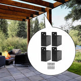 Maxbell 4Pcs Pergola Brackets with Screws Hardware for 2x4 Wood Posts Gazebo Sunroom