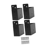 Maxbell 4Pcs Pergola Brackets with Screws Hardware for 2x4 Wood Posts Gazebo Sunroom