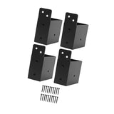 Maxbell 4Pcs Pergola Brackets with Screws Hardware for 2x4 Wood Posts Gazebo Sunroom
