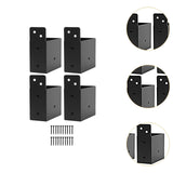 Maxbell 4Pcs Pergola Brackets with Screws Hardware for 2x4 Wood Posts Gazebo Sunroom