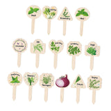 Maxbell 15x Plant Label Signs Reusable Plant Labels for Garden Potted Plants Flowers
