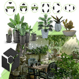 Maxbell 10 Pieces Invisible Pot Feet for Indoor Outdoor Planters Easy to Use Hexagon