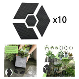 Maxbell 10 Pieces Invisible Pot Feet for Indoor Outdoor Planters Easy to Use Hexagon