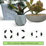 Maxbell 10 Pieces Invisible Pot Feet for Indoor Outdoor Planters Easy to Use Hexagon