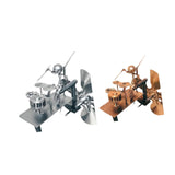 Maxbell Drummer Windmill Wind Sculpture Decoration Art Sculpture for Home Patio Lawn Gold