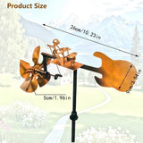 Maxbell Drummer Windmill Wind Sculpture Decoration Art Sculpture for Home Patio Lawn Gold