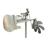 Maxbell Drummer Windmill Wind Sculpture Decoration Art Sculpture for Home Patio Lawn Silver