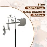 Maxbell Drummer Windmill Wind Sculpture Decoration Art Sculpture for Home Patio Lawn Silver