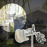 Maxbell Drummer Windmill Wind Sculpture Decoration Art Sculpture for Home Patio Lawn Silver
