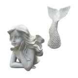 Maxbell Mermaid Statue Collectible Waterproof Home Ornament for Garden Yard Entryway