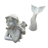 Maxbell Mermaid Statue Collectible Waterproof Home Ornament for Garden Yard Entryway