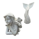 Maxbell Mermaid Statue Collectible Waterproof Home Ornament for Garden Yard Entryway