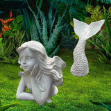 Maxbell Mermaid Statue Collectible Waterproof Home Ornament for Garden Yard Entryway
