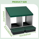 Chicken Nesting Box Easy Egg Collection Laying Box for Hens Poultry Chickens
