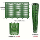 Maxbell 5Pcs Expandable Plant Cover Garden Lawn Saplings Tree Trunk Guard Protectors Green