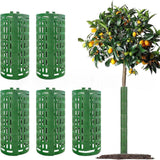 Maxbell 5Pcs Expandable Plant Cover Garden Lawn Saplings Tree Trunk Guard Protectors Green