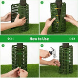 Maxbell 5Pcs Expandable Plant Cover Garden Lawn Saplings Tree Trunk Guard Protectors Green