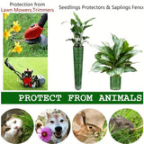 Maxbell 5Pcs Expandable Plant Cover Garden Lawn Saplings Tree Trunk Guard Protectors Green