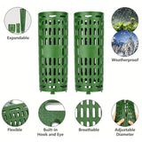 Maxbell 5Pcs Expandable Plant Cover Garden Lawn Saplings Tree Trunk Guard Protectors Green