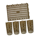Maxbell 5Pcs Expandable Plant Cover Garden Lawn Saplings Tree Trunk Guard Protectors Brown