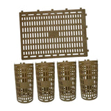 Maxbell 5Pcs Expandable Plant Cover Garden Lawn Saplings Tree Trunk Guard Protectors Brown